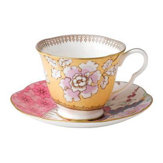 Bloom Tall Yellow Cup & Saucer